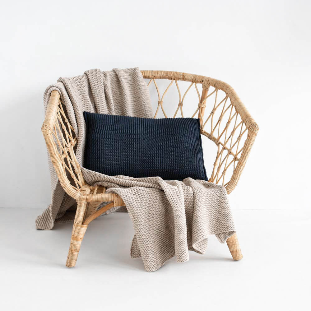 CALM MOMENT CUSHION COVER Navy
